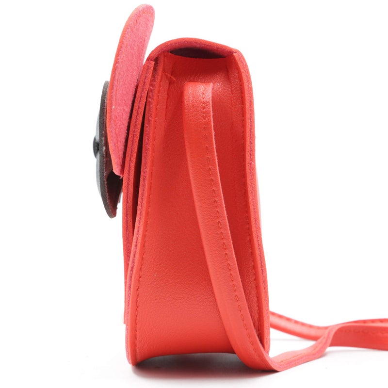 HXQ Little Mouse Ear Bow Crossbody Purse,PU Shoulder Handbag for Kids Girls Toddlers(Red) - Image 4